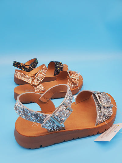 Kids Glitter Open Toe Sandals