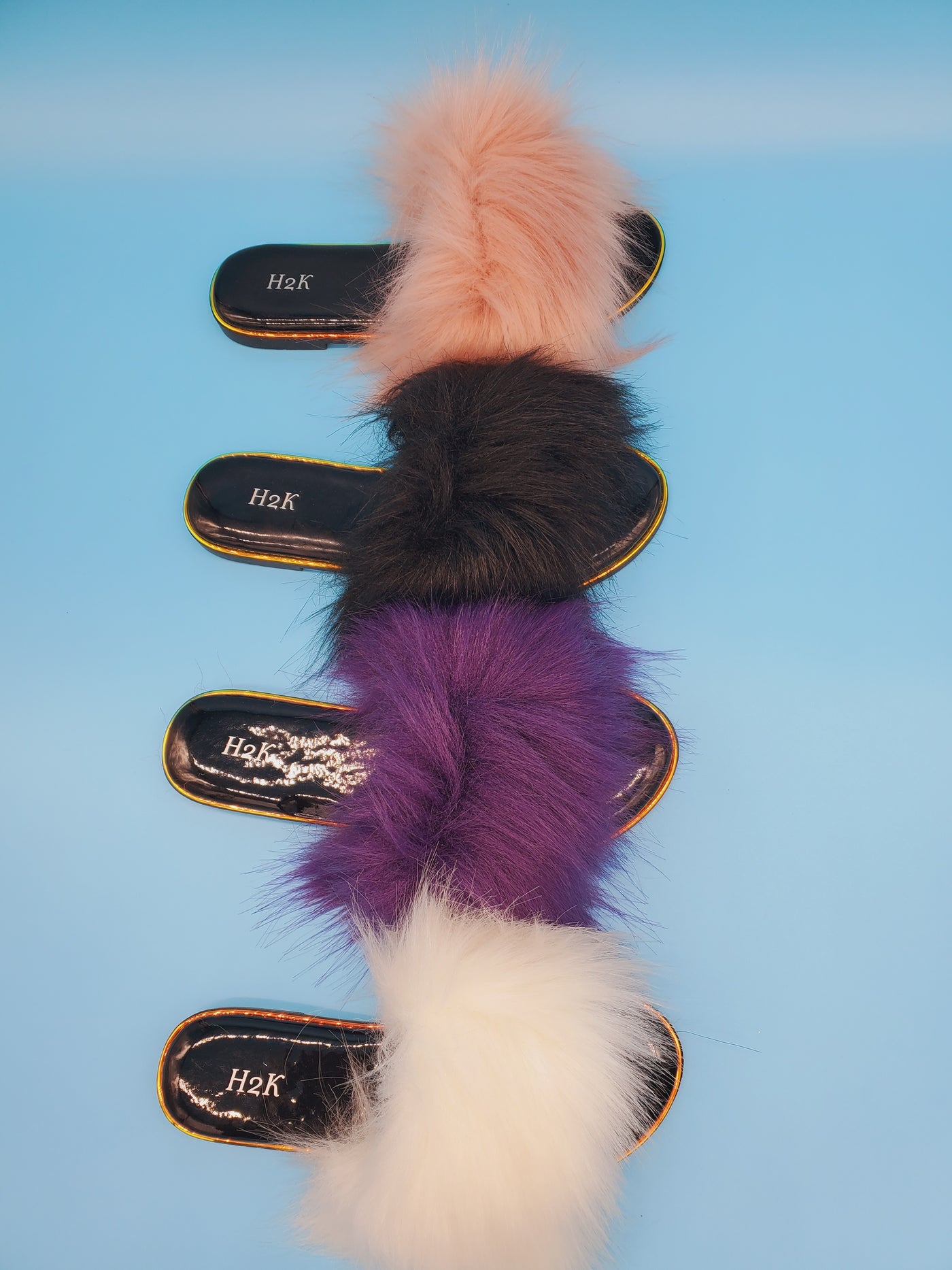 Womens Fur Slippers Slides
