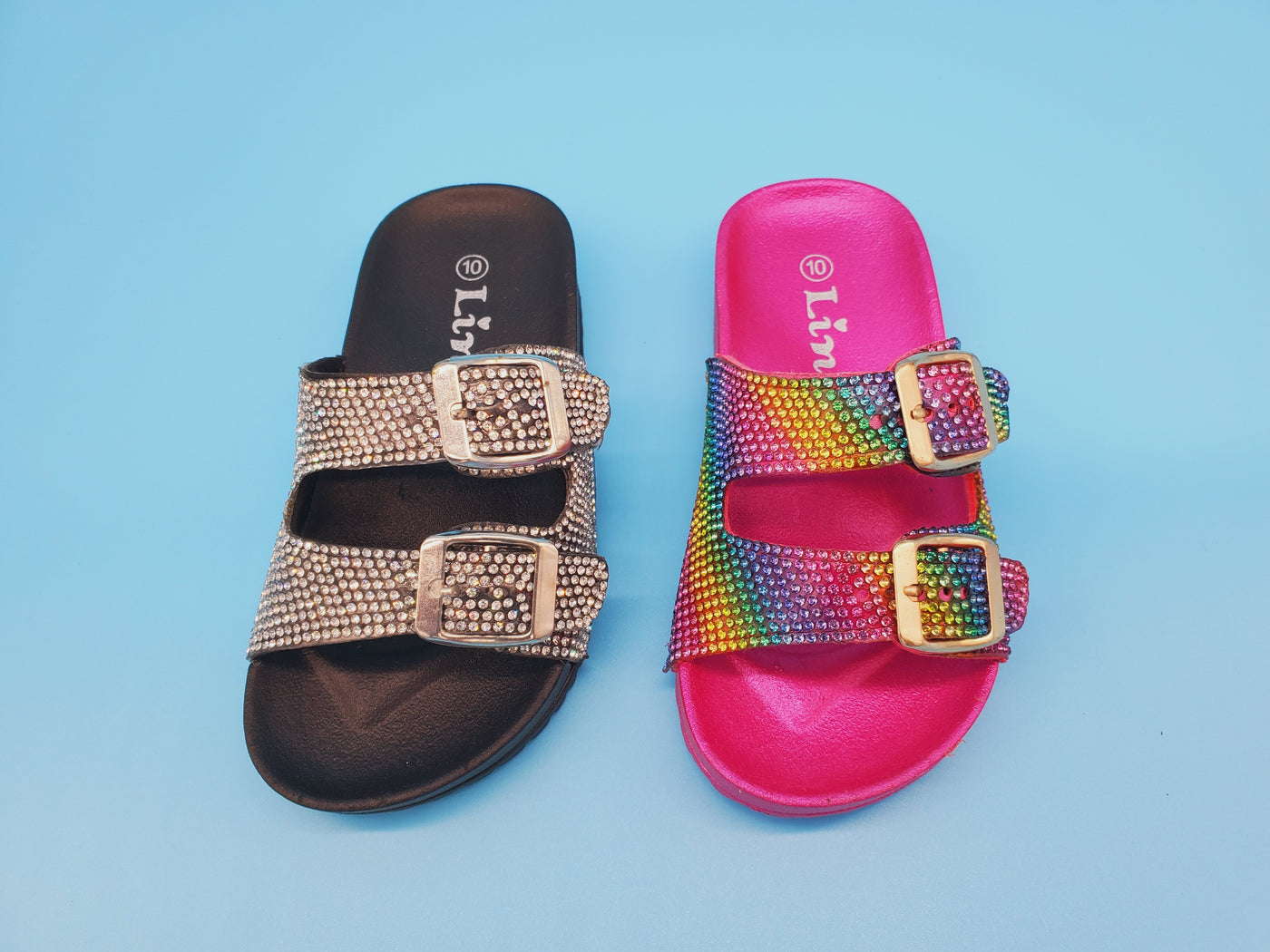 Kids Crystal Covered Slippers