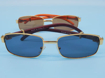 Gold Frame Retro Sunglasses