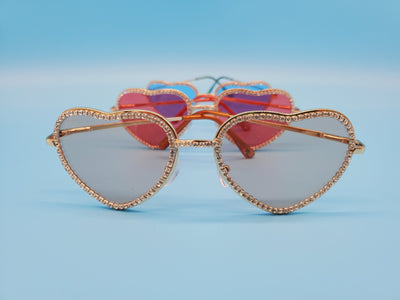 Heart Shape Crystal Sunglasses