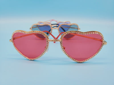 Heart Shaped Crystal Fashion Sunglasses