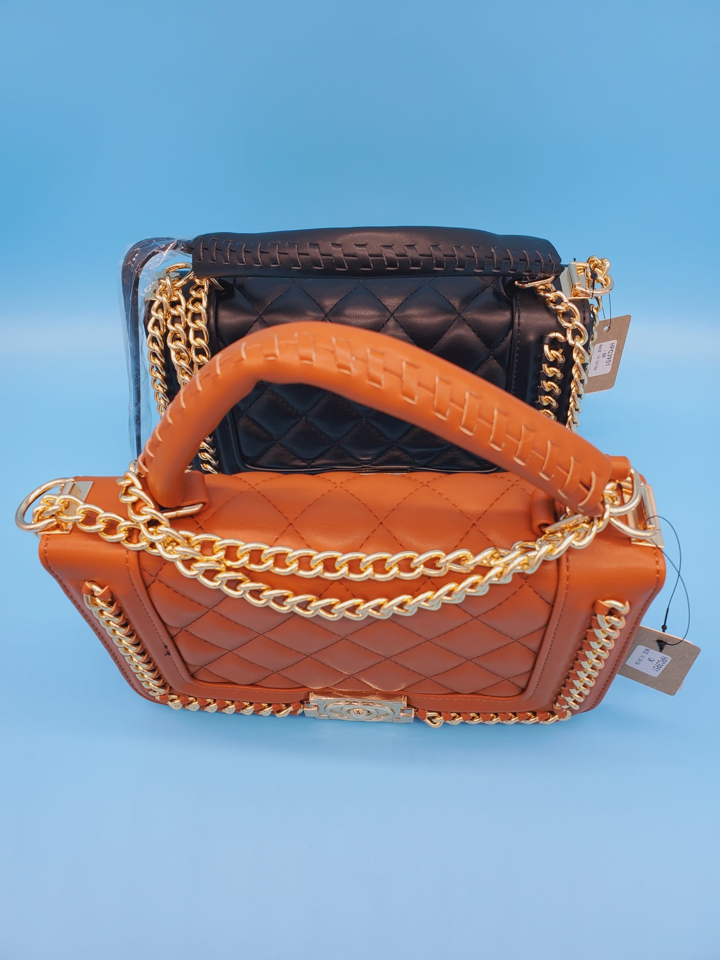 Chain Braided Top Handle Crossbody Bag