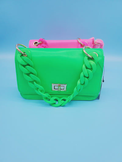 Neon Crossbody bag With Neon Chain