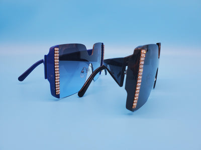 Trendy Oversized Crystal Sunglasses