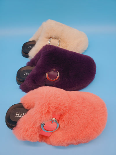 Slip On Entry Faux fur Slippers