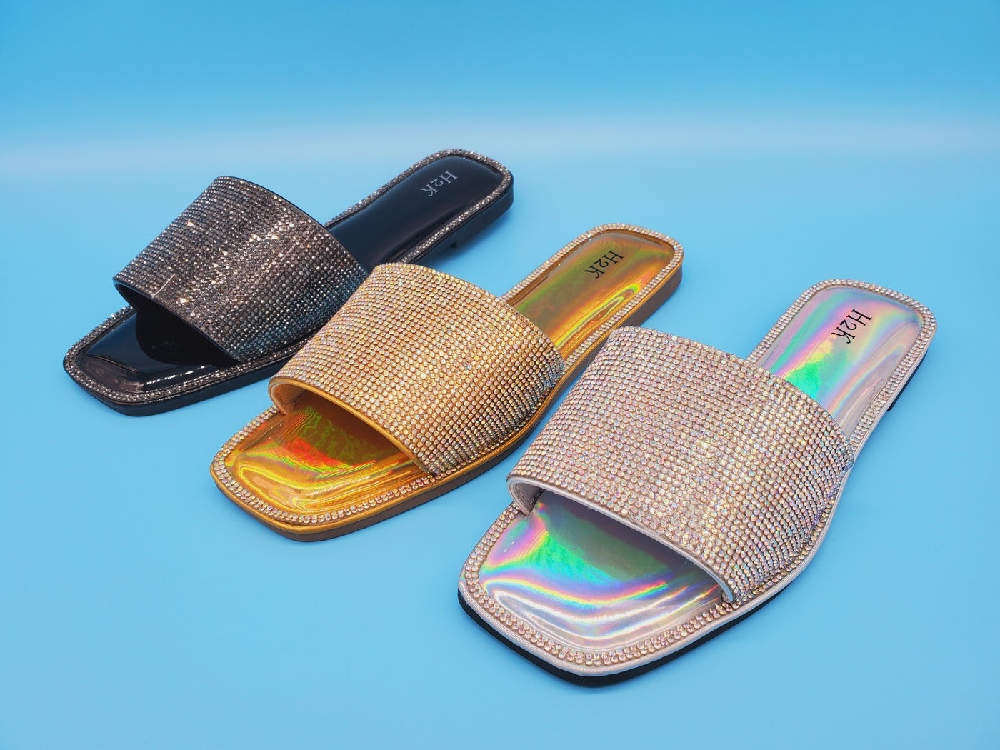 Slip On Entry Crystal Slippers