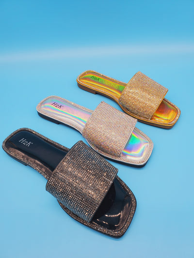 Slip On Entry Crystal Slippers