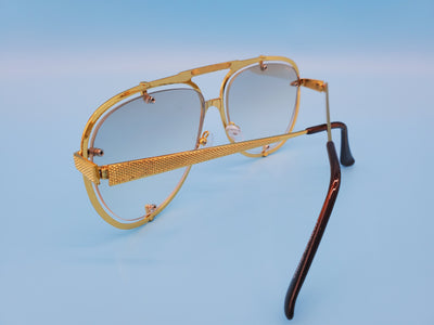Oversized gold Frame Fshion Sunglasses