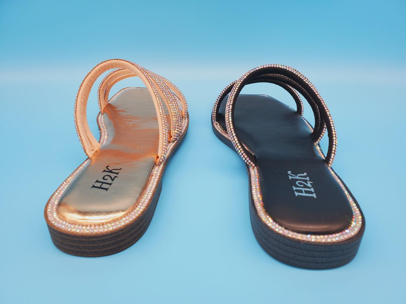 Slip On Entry Crystal Covered Slippers