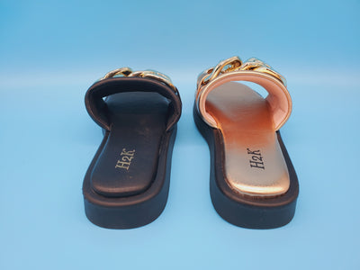Open Toe Comfy Chain Slippers