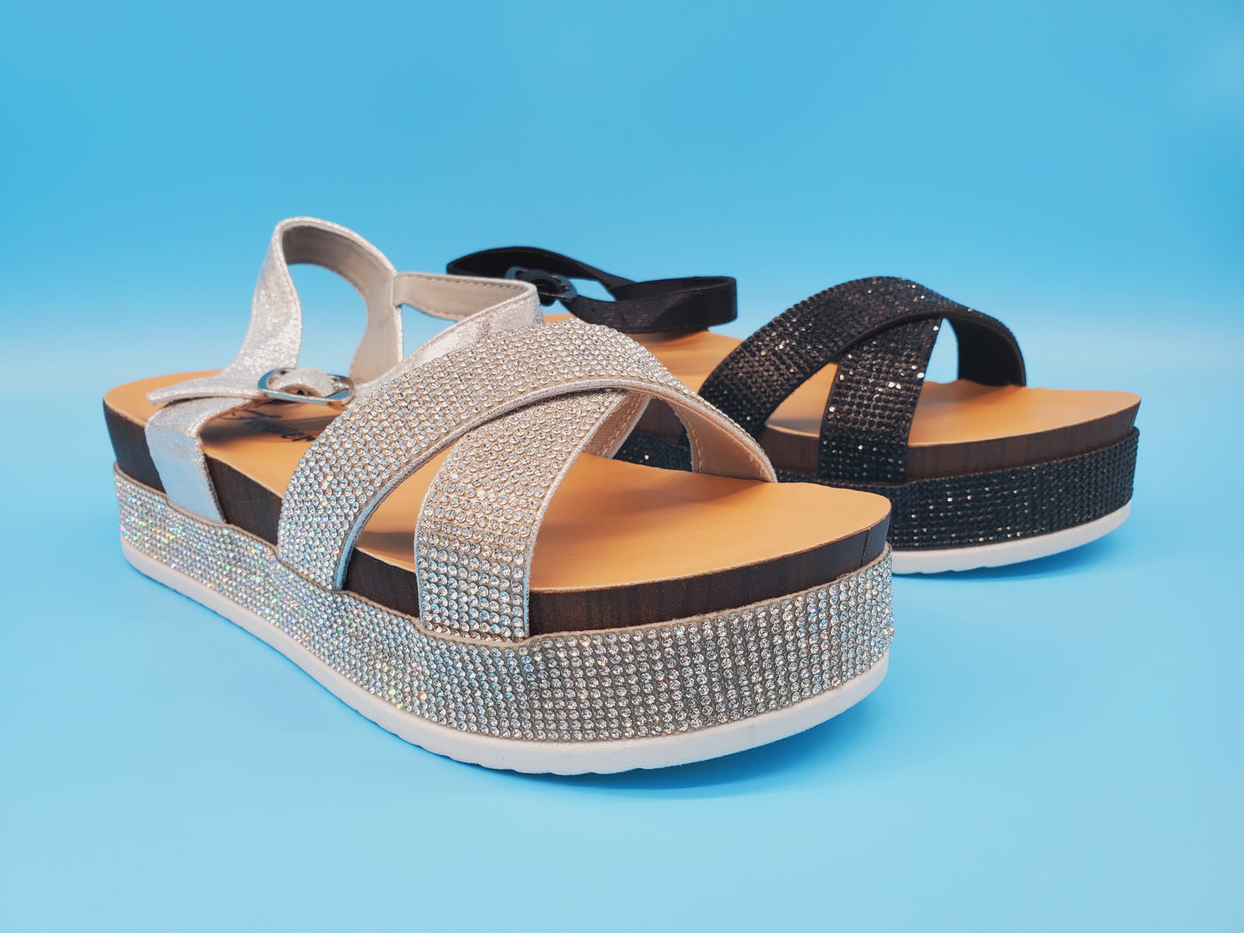 Crystal Sparkle Open Toe Sandals