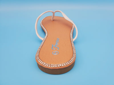 Comfy Thong Slippers With Crystal