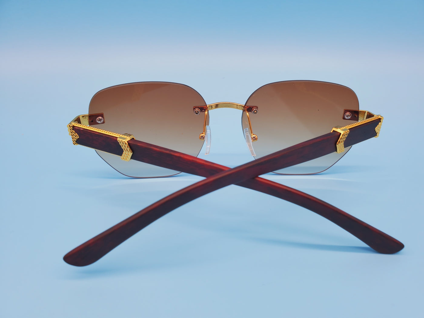 Trendy Rimless Tinted Sunglasses