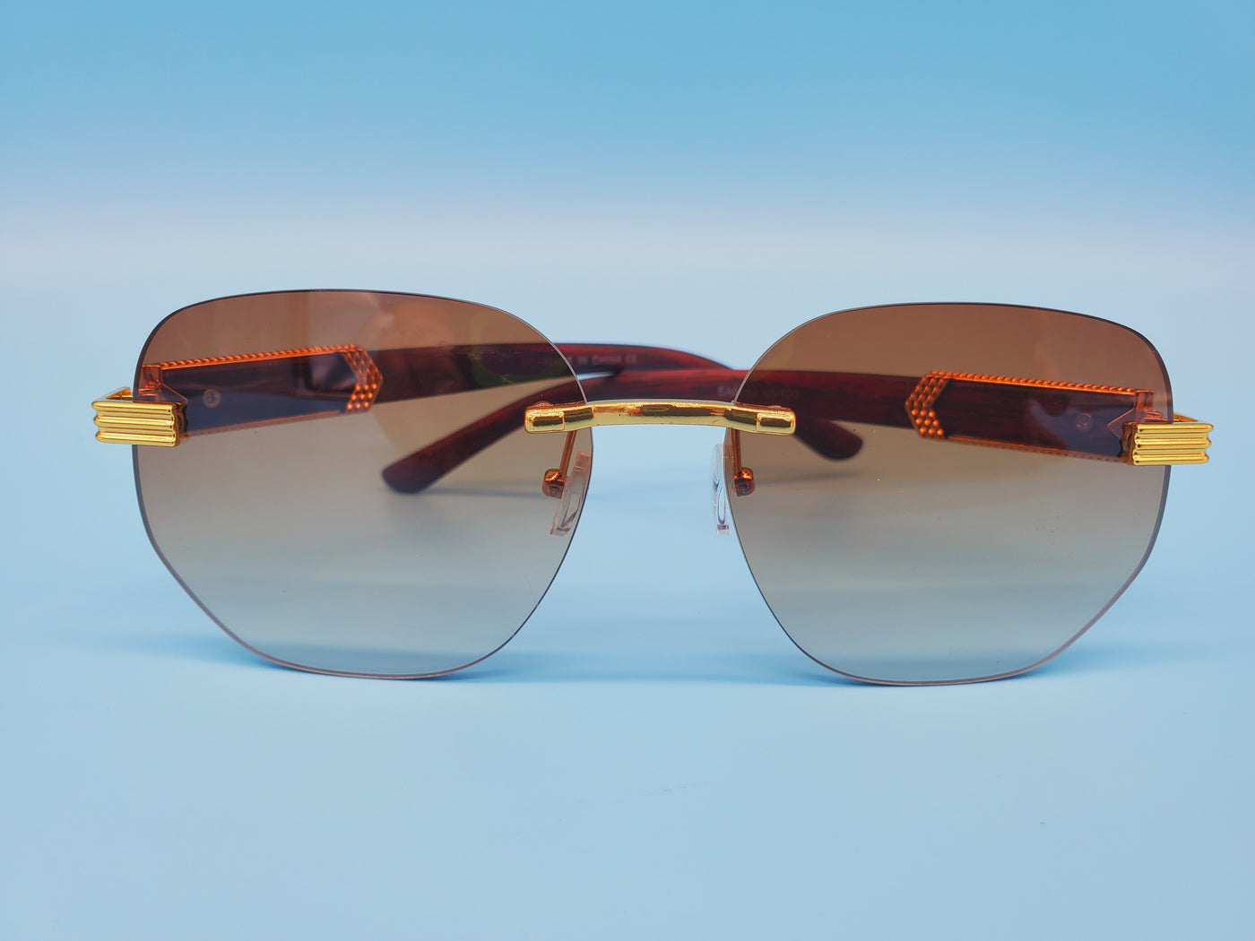 Trendy Rimless Tinted Sunglasses