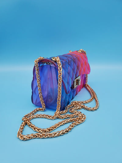 Mini Jelly Bag With A Gold Chain