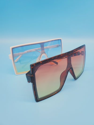 Thin And Oversized Square Sunglasses