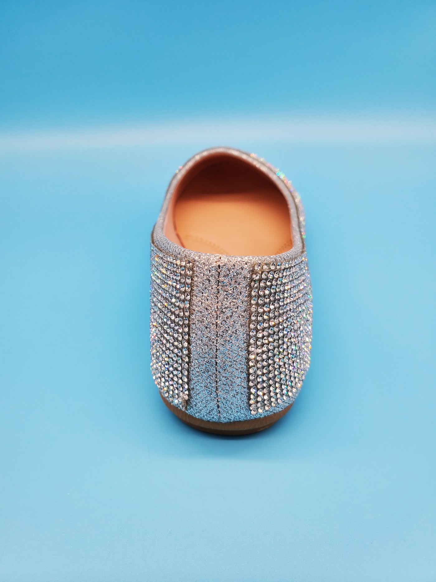 Closed Toe Crystal Covered Flats